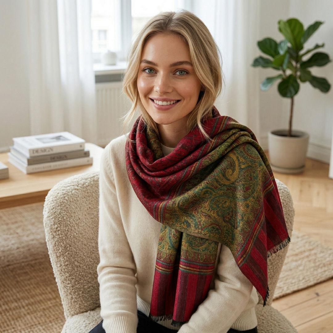 Pastel Maroon Stole